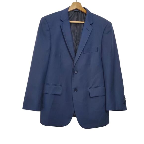 Karl Mitchell Microtech Performance Stretch Subtle Pinstripe Blazer Suit Jacket - Picture 1 of 11